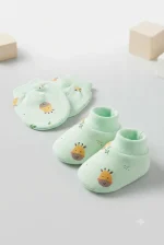 Ultra-Soft Newborn Cotton Scratch Mittens and Booties Combo Set - Image 15
