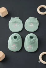 Ultra-Soft Newborn Cotton Scratch Mittens and Booties Combo Set - Image 16
