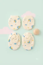 Ultra-Soft Newborn Cotton Scratch Mittens and Booties Combo Set - Image 13