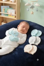 Ultra-Soft Newborn Cotton Scratch Mittens (3-Pair Combo Set)